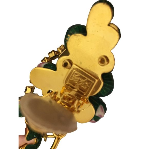 Lunch at the Ritz Couture Earrings Foxy Flowers Whimsical Jewelry - Picture 6 of 6